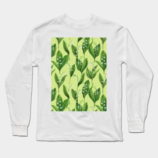 Lily of the valley on honeydew green Long Sleeve T-Shirt